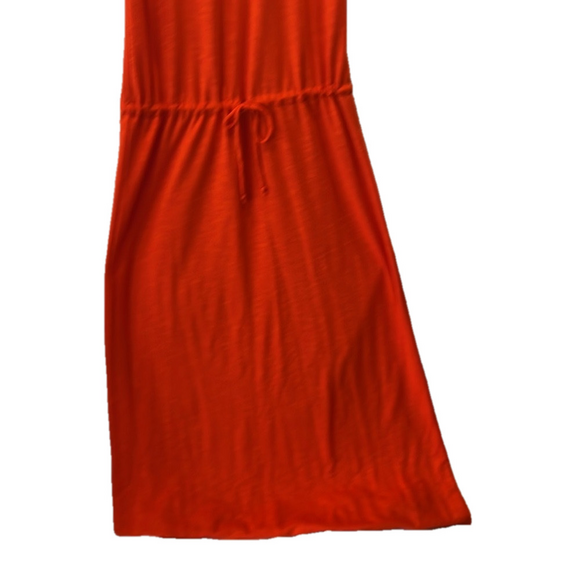 Lanston Dress, SZ S, PTP 17”, Tie W18”, W down 40”, Maxi Dress, Orange, - Picture 3 of 5